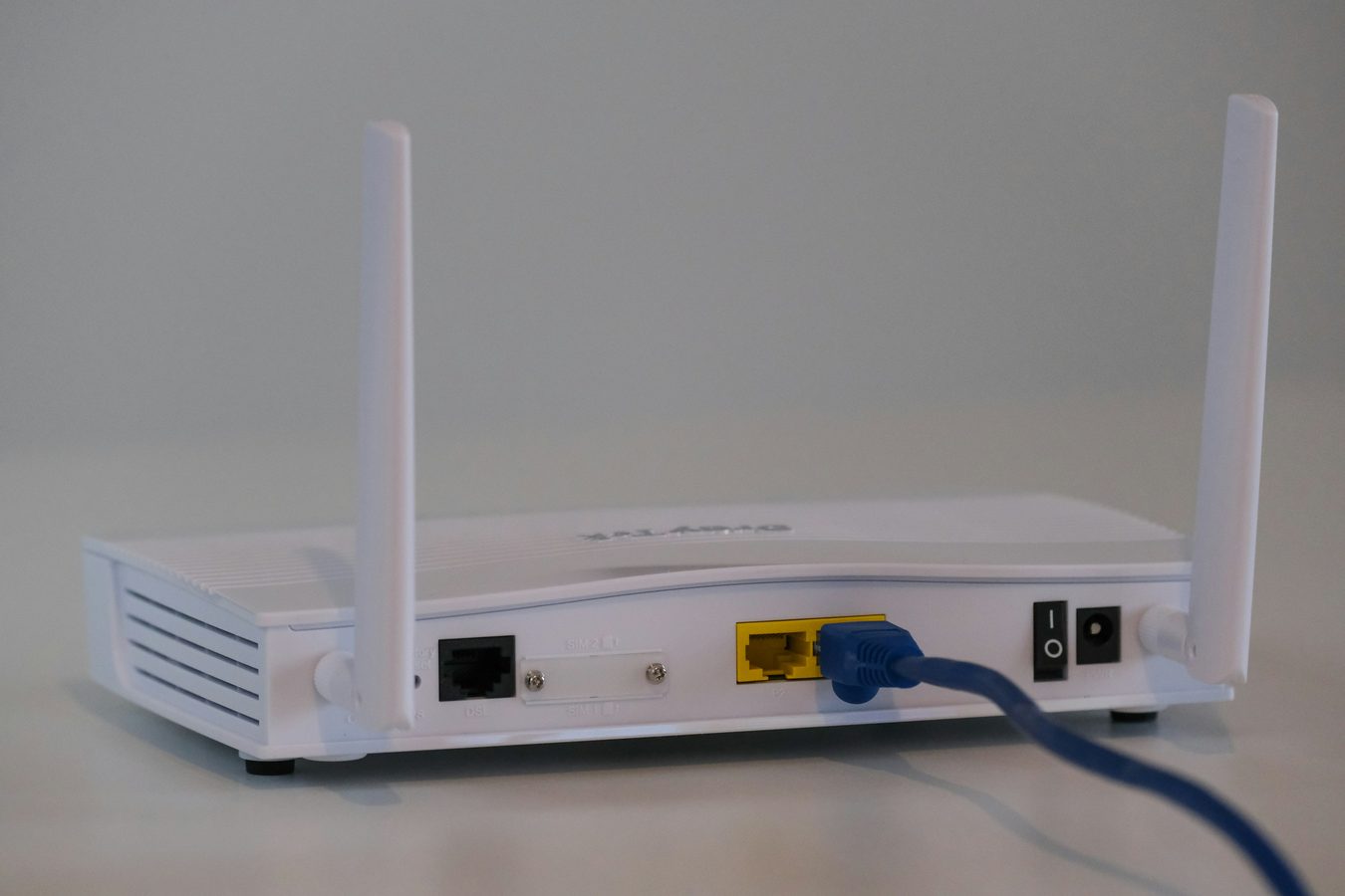 Wi-Fi router and network cable for internet troubleshooting